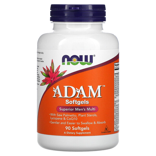 Now Foods, ADAM, Superior Men's Multi, hochwertiges Multivitamin für Männer, 90 Weichkapseln