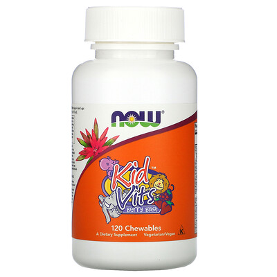 Now Foods Kid Vits, ягодный взрыв, 120 жевательных таблеток