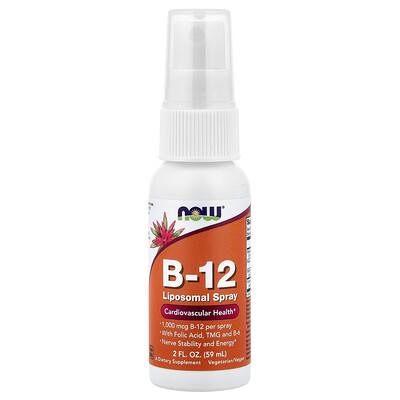 NOW Foods, Vitamina B12 en spray liposomal, 59 ml (2 oz. líq.)
