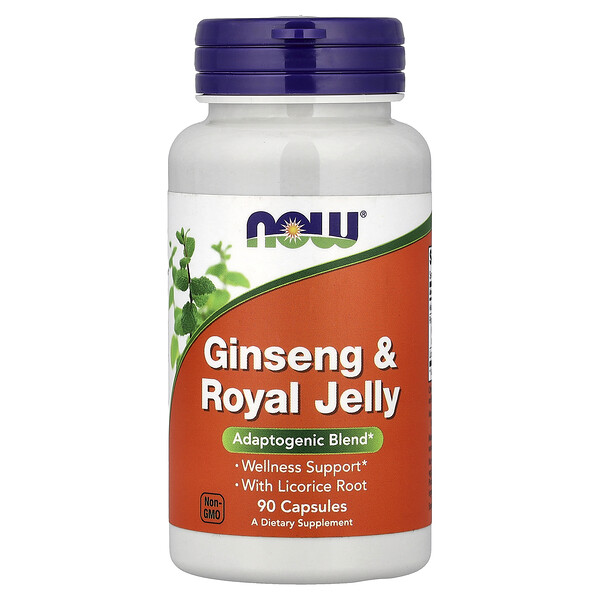 NOW Foods Ginseng & Royal Jelly, 90 Capsules