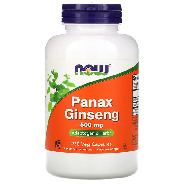 Now Foods. Panax  Ginseng. 500 mg. 250 Veg Capsules