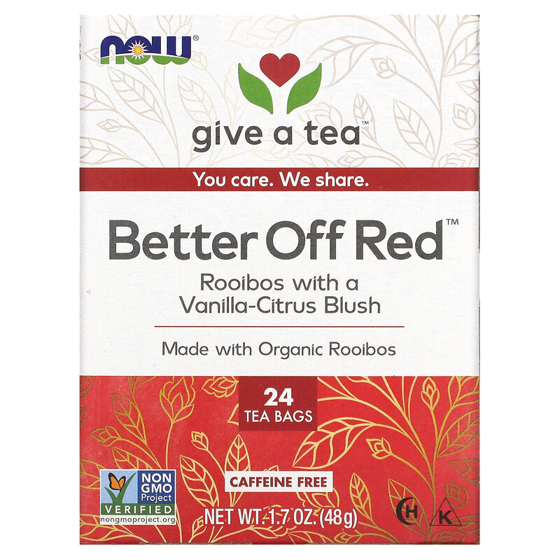Better Off Red, Roobios With a Vanilla-Citrus Blush, 24 Tea Bags, 1.7 oz g)