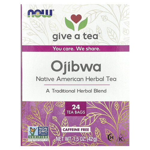 Now Foods Ojibwa Tea, Caffeine Free, 24 Tea Bags, 1.5 oz (42 g)