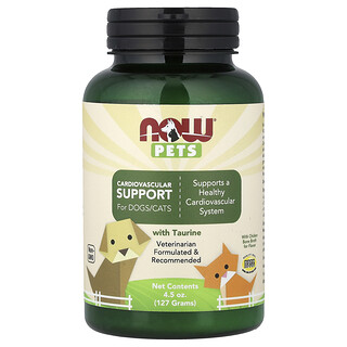 NOW Foods, Pets, добавка для кошек и собак для поддержки сердечно-сосудистой системы, 127 г (4,5 унции)