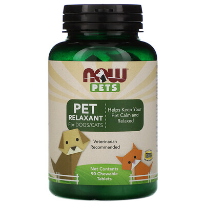 

Now Foods Now Pets, слабительное для собак/кошек, 90 жевательных таблеток