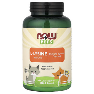NOW Foods, Now Pets, L-лизин для кошек, 226,8 г (8 унций)
