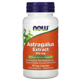 Now Foods, Astragalus Extract, Astragalus-Extrakt, 500 mg, 90 pflanzliche Kapseln
