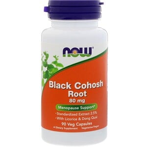 Now Foods, Black Cohosh Root, 80 mg, 90 Veg Capsules отзывы покупателей