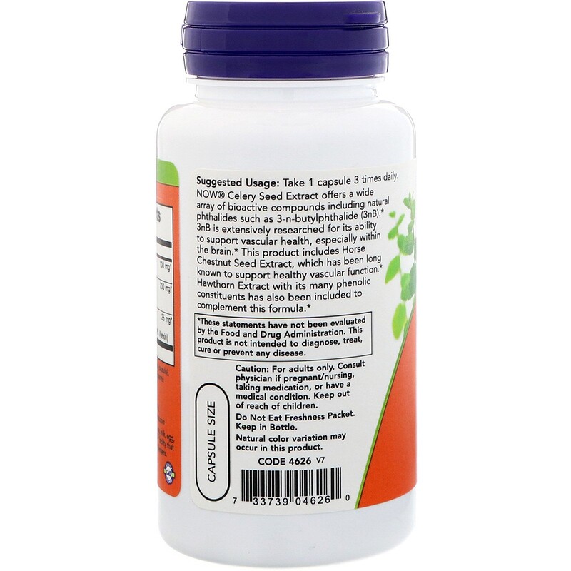Now Foods, Celery Seed Extract, 60 Veg Capsules iHerb