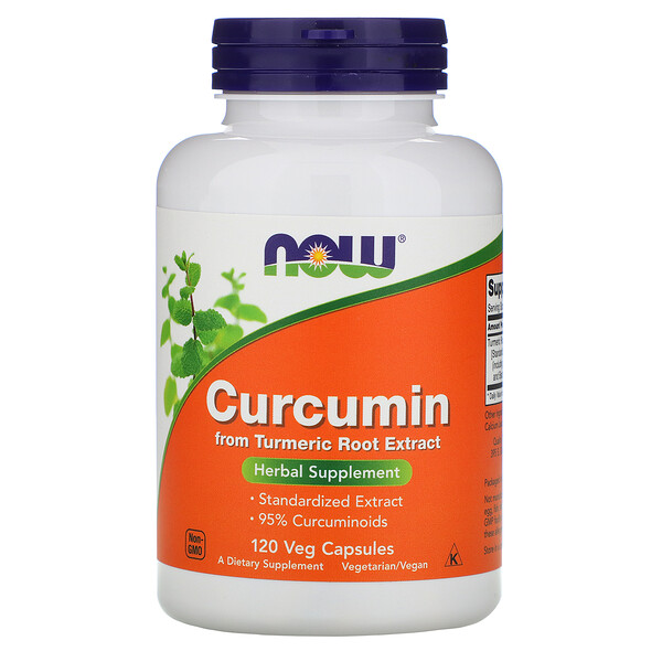 Now Foods, Curcumin, 120 pflanzliche Kapseln