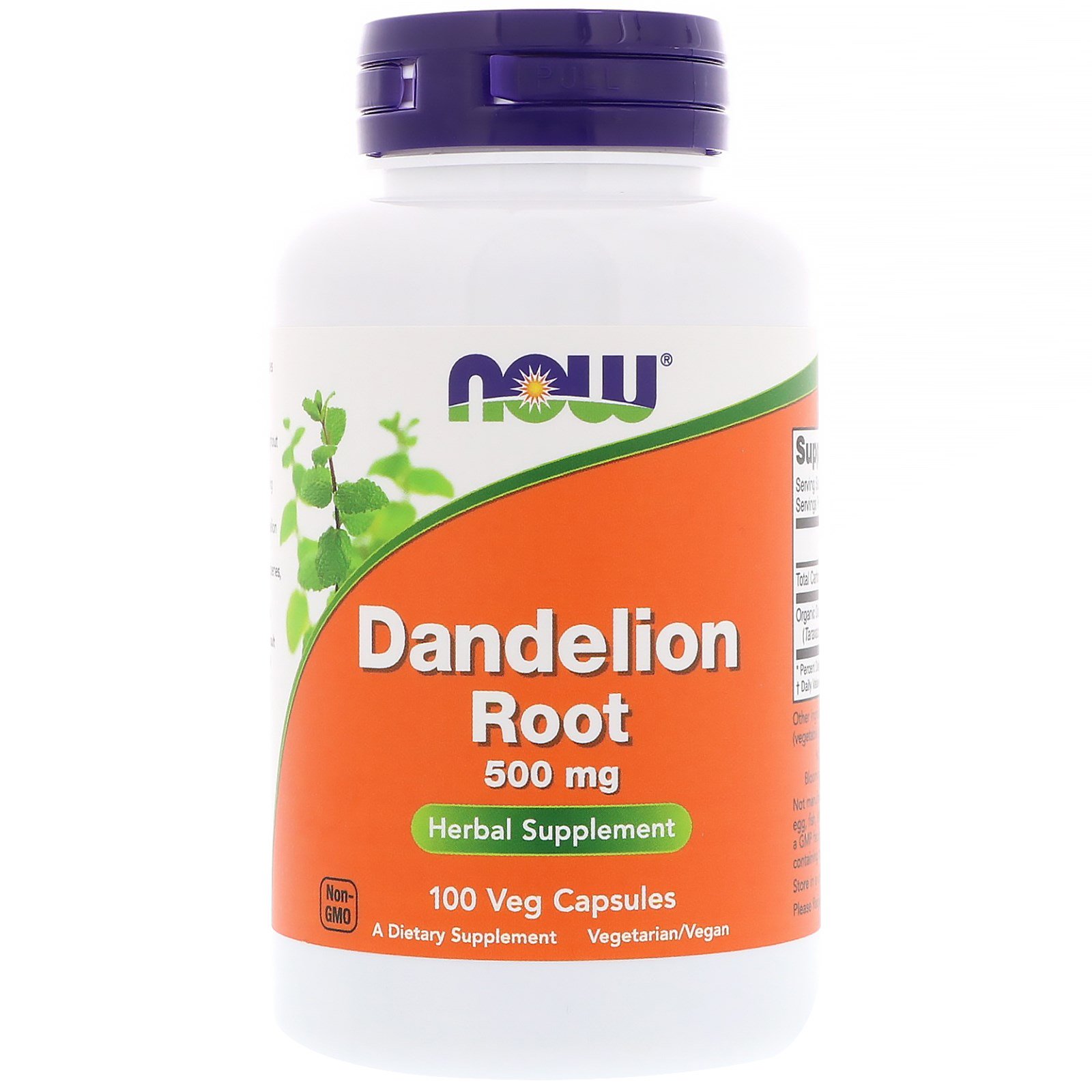 Now Foods, Dandelion Root, 500 mg, 100 Veg Capsules - iHerb