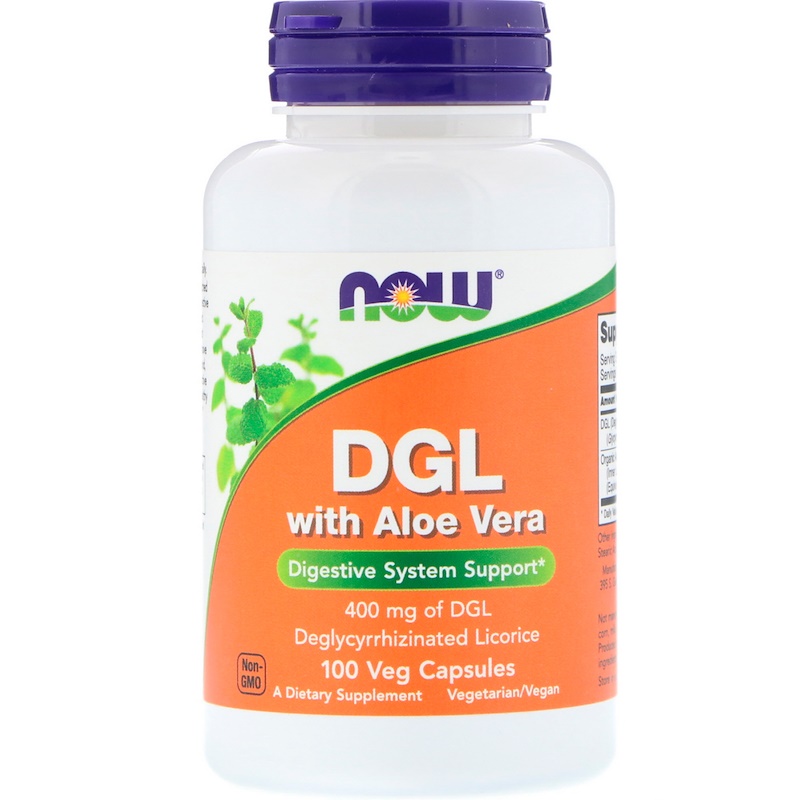 Now Foods, DGL with Aloe Vera, 400 mg, 100 Veg Capsules iHerb