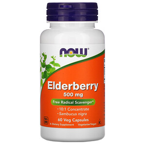 Отзывы о Now Foods, Elderberry, 500 mg, 60 Veg Capsules