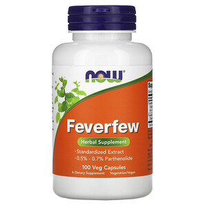 Now Foods, Feverfew, 100 Veg Capsules отзывы