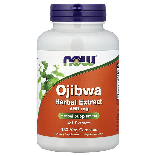 NOW Foods, Ojibwa Pflanzenextrakt, 450 mg, 180 vegetarische Kapseln