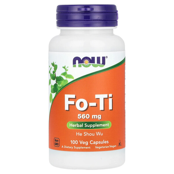 NOW Foods Fo-Ti, 560 mg, 100 Veg Capsules