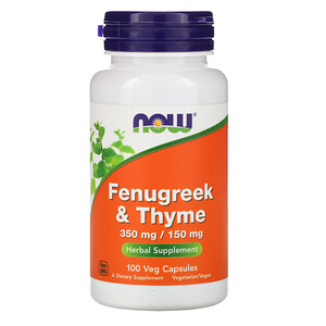 Отзывы о Now Foods, Fenugreek & Thyme, 350 mg/150 mg, 100 Veg Capsules