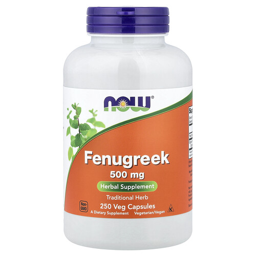 NOW Foods, Fenugreek, 1,000 mg, 250 Veg Capsules (500 mg per Capsule)