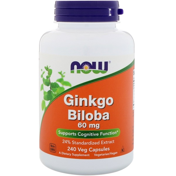 Now Foods, Ginkgo Biloba, 60 mg, 240 Veg Capsules
