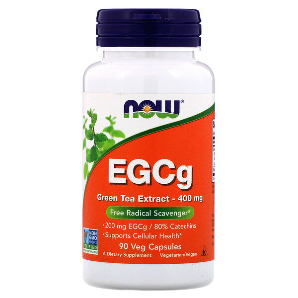 Now Foods, EGCg, Green Tea Extract, 400 mg, 90 Veg Capsules iHerb