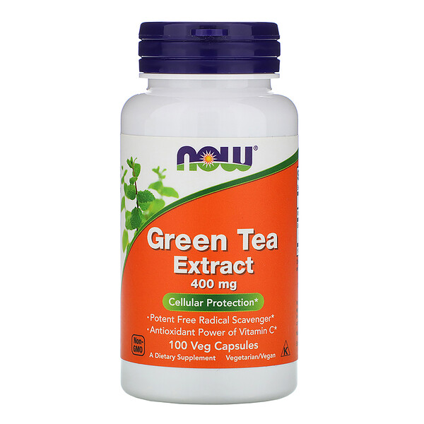 Now Foods, Green Tea Extract, 400 mg, 100 Veg Capsules iHerb