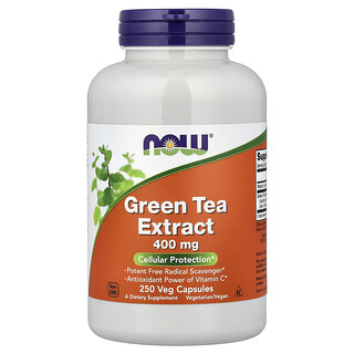 NOW Foods, Extract de ceai verde, 400 mg, 250 capsule vegetale