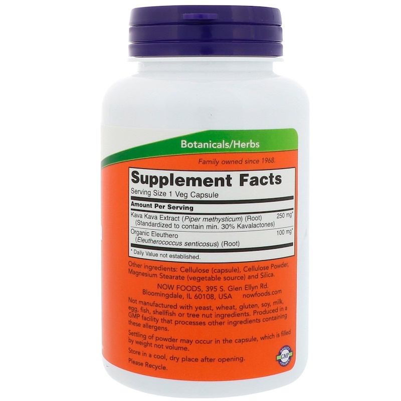 Now Foods Kava Kava Extract 250 Mg 120 Veg Capsules IHerb