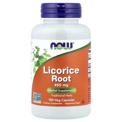 Product Image for NOW Foods, Licorice Root, 450 mg, 100 Veg Capsules