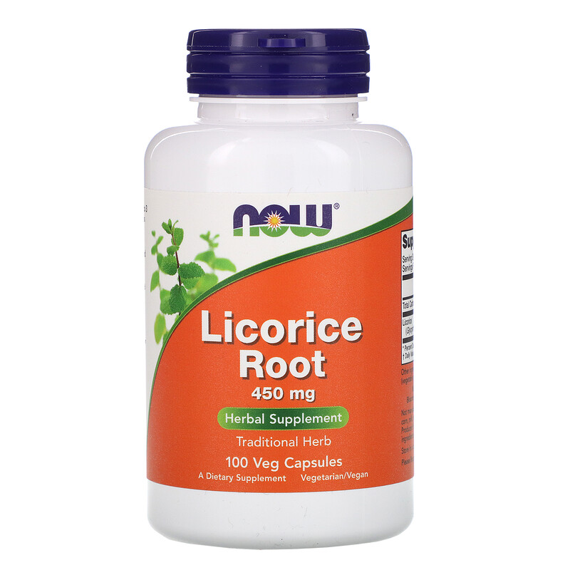 Now Foods, Licorice Root, 450 mg, 100 Veg Capsules iHerb