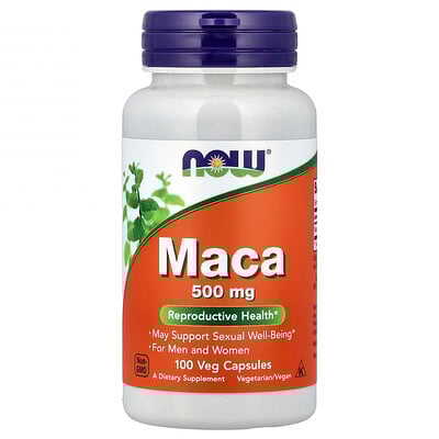 NOW Foods, Maca, 500 mg, 100 cápsulas vegetarianas