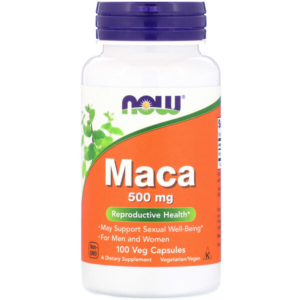 Now Foods, マカ、500mg、植物性カプセル100粒