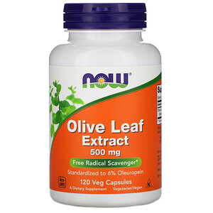 Отзывы о Now Foods, Olive Leaf Extract, 500 mg, 120 Veg Capsules