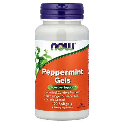 Product Image for NOW Foods, Peppermint Gels With Ginger & Fennel Oils, 90 Softgels
