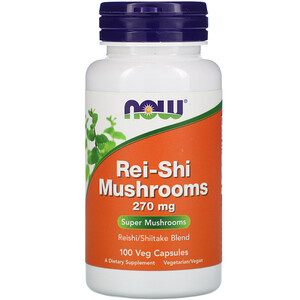Now Foods, Rei-Shi Mushrooms, 270 mg, 100 Veg Capsules отзывы покупателей