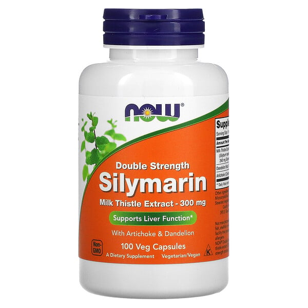 NOW Foods, Double Strength Silymarin, Silymarin mit doppelter Stärke, 300 mg, 100 pflanzliche Kapseln