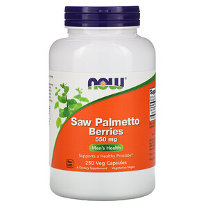 Отзывы о Now Foods, Saw Palmetto Berries, 550 mg, 250 Veg Capsules