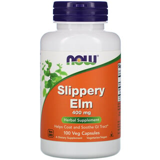 Now Foods, Slippery Elm, 400 mg, 100 Veg Capsules