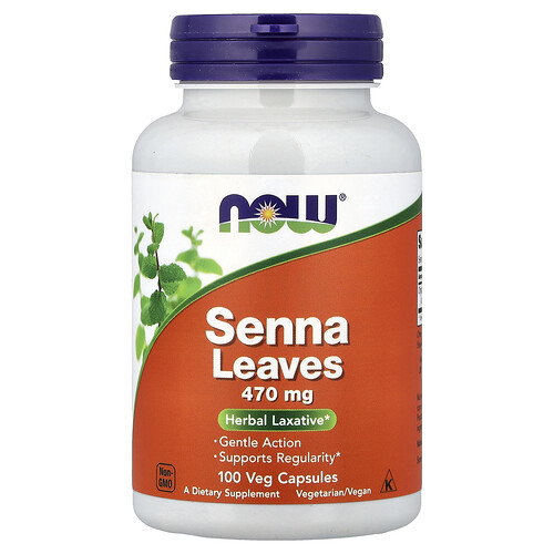 NOW Foods, Senna Leaves, 470 mg, 100 Veg Capsules