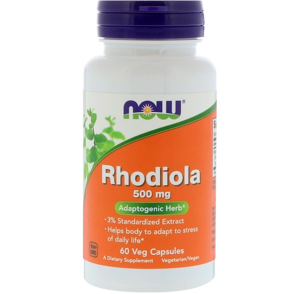 Now Foods, Rhodiola, 500 mg, 60 vegetarische Kapseln