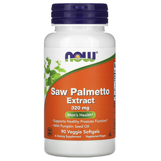 Now Foods, Saw Palmetto Extract, Men's Health, Sägepalmenbeerenextrakt, Männergesundheit, 320 mg, 90 pflanzliche Kapseln