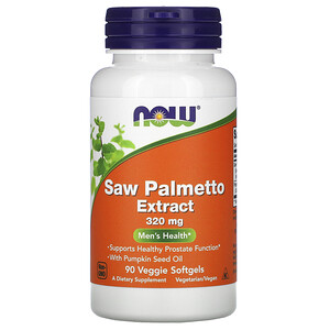 Now Foods, Saw Palmetto Extract, Men's Health, 320 mg, 90 Veggie Softgels отзывы покупателей