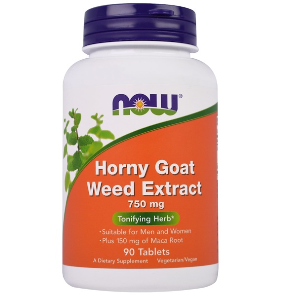Now Foods Horny Goat Weed Extract 750 Mg 90 Tablets Iherb 6393