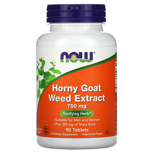 Отзывы о Now Foods, Horny Goat Weed Extract, 750 mg, 90 Tablets