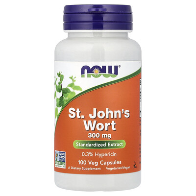 NOW Foods, Hierba de San Juan, 300 mg, 100 cápsulas vegetales