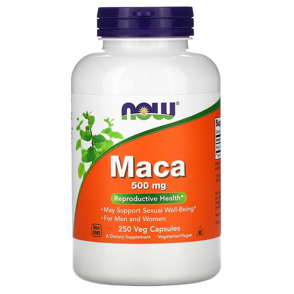 Now Foods, Maca, 500 mg, 250 pflanzliche Kapseln