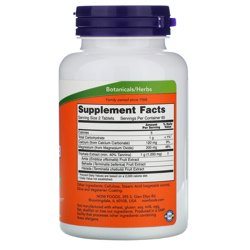 Now Foods, Triphala, 500 mg, 120 Tablets iHerb