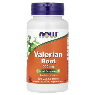 NOW Foods, Radice di valeriana, 500 mg, 100 capsule vegetali