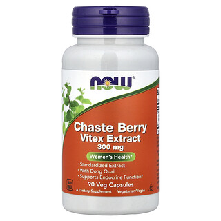 NOW Foods, Extrait de gattilier Vitex, 300 mg, 90 gélules végétales