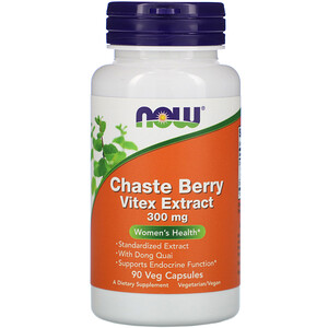 Отзывы о Now Foods, Chaste Berry Vitex Extract, 300 mg, 90 Veg Capsules