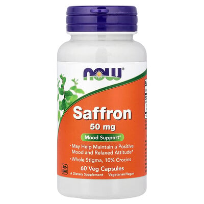 NOW Foods, Saffron, 50 mg, 60 Veg Capsules